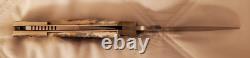 Vintage Taylor/Seto Elk Stag Handle 2 Blade 440 Knife WithOriginal Sheath Japan