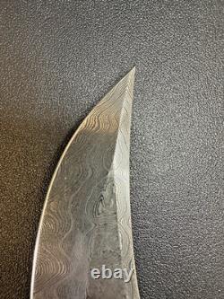 Vintage Trails End Knife Company TEKC Damascus Fixed Blade Hunting Knife Unused