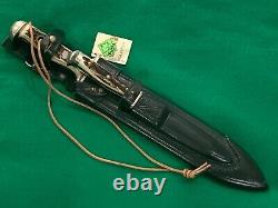 Vintage Twin Set Puma Stag Handle Waidbesteck Knife Set Cert, Sheath & Wood Bx