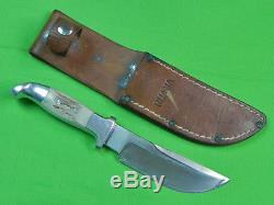 Vintage US Custom Hand Made RUANA Bonner Montana Hunting Skinner Knife & Sheath