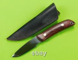 Vintage US Custom Made Handmade Hunting Knife with Sheath