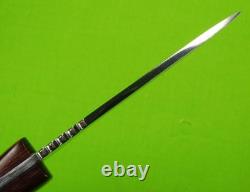 Vintage US Custom Made Handmade Hunting Knife with Sheath