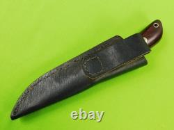 Vintage US Custom Made Handmade Hunting Knife with Sheath