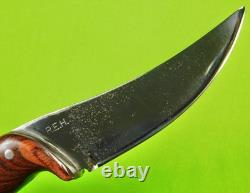 Vintage US Custom Made R. E. H. Hunting Knife with Sheath