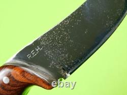 Vintage US Custom Made R. E. H. Hunting Knife with Sheath