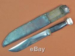 Vintage US MARBLES Trailmaker Large Bowie Hunting Fighting Knife with Sheath