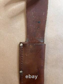 Vintage US Schrade Walden H-15 Fighting Hunting Knife with Sheath