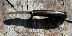 Vintage USA CASE XX LI'L DEVIL Fixed Stainless Blade Knife & Sheath Wood Handle