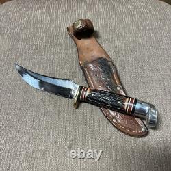 Vintage, Unused Or Sharpened, Western H-40, Stag, Orig. Sheath
