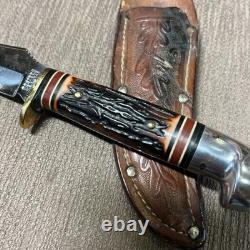 Vintage, Unused Or Sharpened, Western H-40, Stag, Orig. Sheath