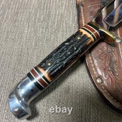 Vintage, Unused Or Sharpened, Western H-40, Stag, Orig. Sheath