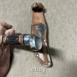 Vintage, Unused Or Sharpened, Western H-40, Stag, Orig. Sheath