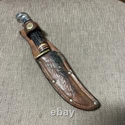 Vintage, Unused Or Sharpened, Western H-40, Stag, Orig. Sheath