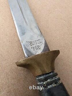 Vintage Vega Jaws 712 Stiletto Tactical Commando Boot Spear Point Knife Hattori