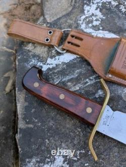 Vintage Vietnam Era Western W49 USA Bowie Knife Large Fixed Blade Wood Handle
