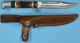 Vintage WESTERN Mod S-H48A Stag Grip Hunting Knife 4.50 Blade withOEM Sheath USA