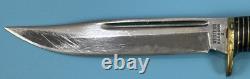 Vintage WESTERN Mod S-H48A Stag Grip Hunting Knife 4.50 Blade withOEM Sheath USA