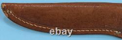 Vintage WESTERN Mod S-H48A Stag Grip Hunting Knife 4.50 Blade withOEM Sheath USA