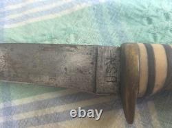 Vintage WW2 Robeson Shuredge No. 20 US NAVY fighting Knife