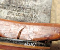 Vintage WWII WESTERN BOULDER Baby Shark Fixed-Blade Military Knife Bakelite