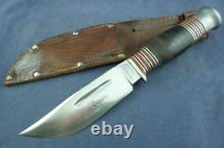 Vintage Wade & Butcher Sheffield England Boone Hunting Knife with Sheath