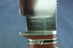 Vintage Wade & Butcher Sheffield England Boone Hunting Knife with Sheath