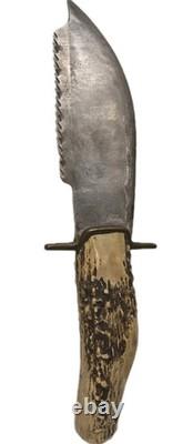 Vintage Wester Bros Hunting Knife with Sheath 10 Stag Dagger Made In Germany 5
