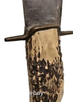 Vintage Wester Bros Hunting Knife with Sheath 10 Stag Dagger Made In Germany 5