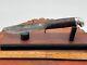 Vintage Western Baby Shark Fighting knife with Stacked Leather Handle-2869.24