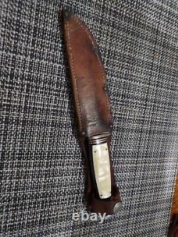 Vintage Western Boulder Co. Bird & Trout Knife with Leather Sheath