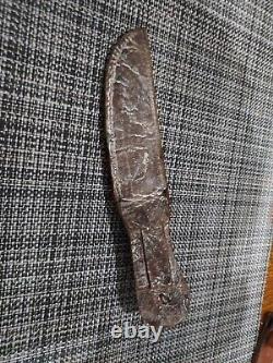 Vintage Western Boulder Co. Bird & Trout Knife with Leather Sheath