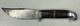 Vintage Western Boulder, Colo Fixed Blade Knife Stacked Leather 3 Stripe Handle