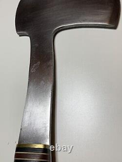 Vintage Western Boulder Colorado Axe Ax Hatchet + Knife Combo Leather Sheath
