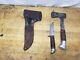 Vintage Western Boulder Colorado Hatchet Knife Combo Set & Leather Sheath Case