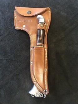 Vintage Western Boulder Colorado U. S. A Hunting Knife Axe Hatchet Set