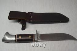 Vintage Western Cutlery USA W36 Hunting Knife with Leather Sheath