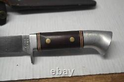 Vintage Western Cutlery USA W36 Hunting Knife with Leather Sheath