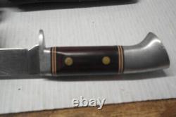 Vintage Western Cutlery USA W36 Hunting Knife with Leather Sheath