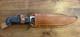 Vintage Western Fixed Blade Bowie Hunting Knife With Leather Sheath 14.5