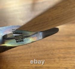 Vintage Western Fixed Blade Bowie Hunting Knife With Leather Sheath 14.5
