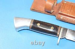 Vintage Western U. S. A. W36 M Bowie Knife + Sheath Hunting