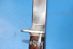 Vintage Western U. S. A. W36 M Bowie Knife + Sheath Hunting