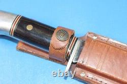 Vintage Western U. S. A. W36 M Bowie Knife + Sheath Hunting