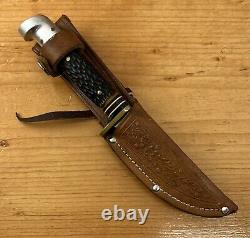 Vintage Western USA 648B Small Hunting Fixed Blade Knife with Sheath