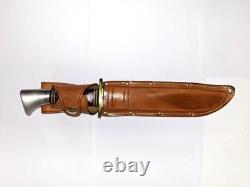 Vintage Western USA L46-8 Leather Handle Hunting Knife with Correct Sheath