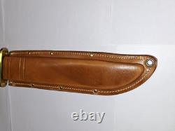 Vintage Western USA L46-8 Leather Handle Hunting Knife with Correct Sheath