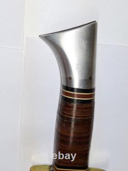 Vintage Western USA L46-8 Leather Handle Hunting Knife with Correct Sheath