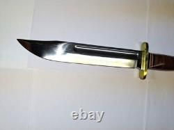 Vintage Western USA L46-8 Leather Handle Hunting Knife with Correct Sheath