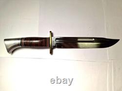 Vintage Western USA L46-8 Leather Handle Hunting Knife with Correct Sheath