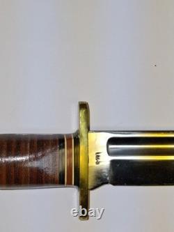 Vintage Western USA L46-8 Leather Handle Hunting Knife with Correct Sheath